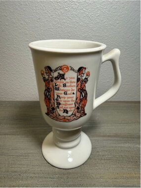 Hall Vintage Sterling "doughnut Hole" Poem Irish Coffee Mug made in USA #1272